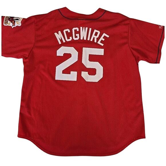VTG MAJESTIC ST. LOUIS CARDINALS #25 MCGWIRE 1998 HOME RUN CHAMP JERSEY XXL USA - Picture 2 of 12